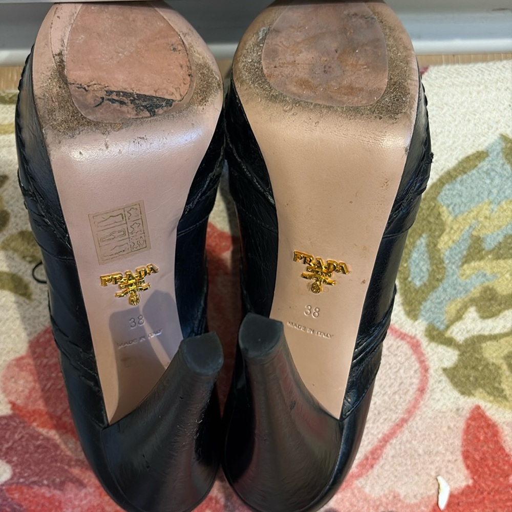 EUC Prada Booties, sz 38 (approx 7.5-8 US) - Picture 3 of 6